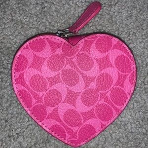 Small Pink Heart-Shaped Wallet/Coinpurse